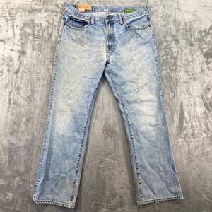 Gap Men's Standard Fit Straight Jeans 34x30 Blue Light Wash